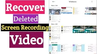 How To Recover Screen Recording Deleted Video | Restore Recording Video