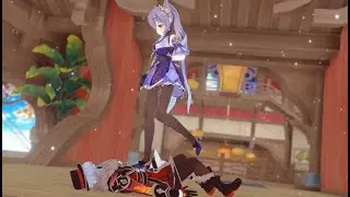 [MMD] Keqing kicks down a Fatui Agent (Genshin Impact) [Motion DL]