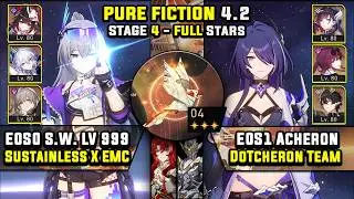 E0 Silver Wolf LV 999 Carry & E0 Acheron DoT Team (3 Stars) Pure Fiction 4 Honkai Star Rail 4.2