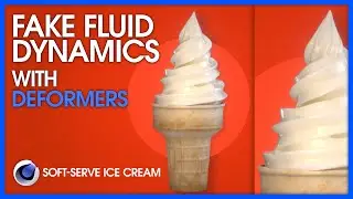 Fake a tasty Fluid Simulation of Soft-Serve Ice Cream in Cinema 4D