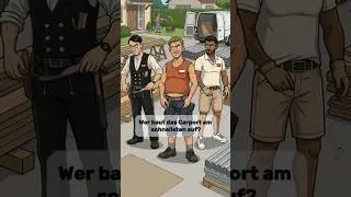Wer baut das Carport am schnellsten? Deutscher vs Pole vs Türke #satire #lustig #animation #deutsch
