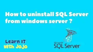 Sql server - How to uninstall sql server from windows server