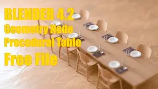 Blender 4.2 | Geometry Node | Procedural Table