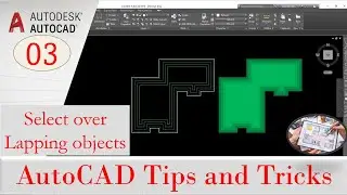 How to select overlapping objects in AutoCAD