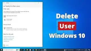 How to Delete a User in Windows 10