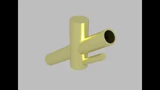 How to blend a cylinder through a pipe in design spark mechanical