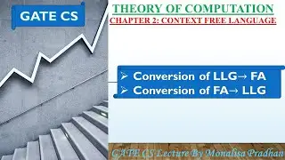 Ch-2.10:Conversion of Left Linear Grammar→Finite Automata  and Finite Automata→Left Linear Grammar