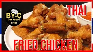 Thai Fried Chicken. The secret of fried chicken ไก่ทอดน้ำปลา-succulent inside crunchy outside!