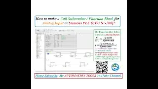 How to make a Call Subroutine/Function Block for Analog Input in Siemens PLC (CPU S7-200) ?