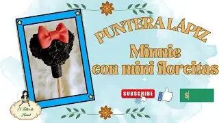 Puntera Lápiz - Minnie🌼🌼Con mini florcitas en Goma Eva o Foamy🌼🌼