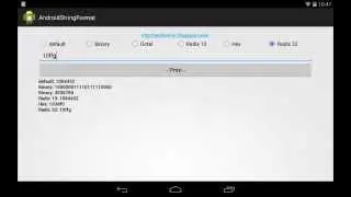 Convert String to int to String base on various radix