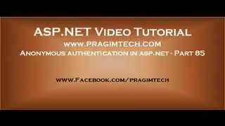 Anonymous authentication in asp.net   Part 85