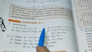 Ex-8.1 Chapter-8 Algebraic Expression || Class 8th Maths New Edition