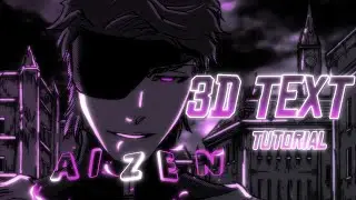 3D TEXT ANIMATION - AIZEN - BLEACH
