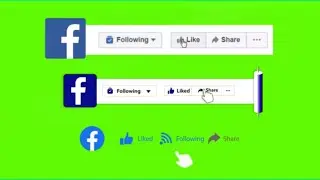 Top Facebook Page Like, Follow and Share Green Screen Animation || NO  Copyright