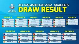 AFC U23 Asian Cup 2022 Qualifiers : Draw Result - Group Stage || NIRMAL VLOG ||
