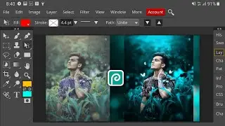 Photopea Editing Mobile📱 Glowing Butterfly Photopea Manipulation Editing