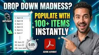 Populate a Dropdown with 100+ Items Instantly in Adobe Acrobat