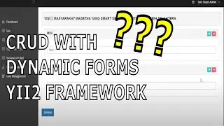 CREATE UPDATE DELETE WITH DYNAMIC FORMS IN YII - YII2 FRAMEWORK 
