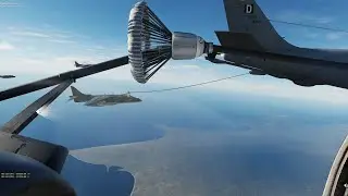 Полет VMA-162 Orcas на групповую дозаправку. AV-8B Harrier. К.В.А.С. в DCS World.