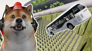 PERCOBAAN BERBAGAI MOBIL MELOMPATI DURI TAJAM! - BeamNG Drive #9