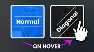 Elementor DIAGONAL Image Hover Effect with Text Overlay | WordPress Creative Card Hover Animation