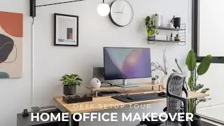Hybrid Work From Home Office + Desk Setup Makeover (DIY Monitor Stand + Desky Sit Stand Desk)