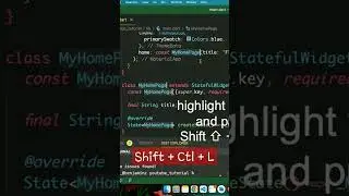flutter shots,flutter tutorial, highlight all the same text edit at once in just 2 steps  