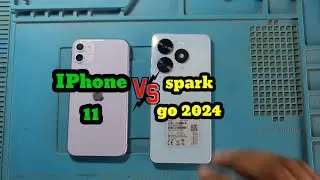 tecno spark go 2024 vs iphone 11 speed test