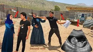 A husband has a child with his second wife and becomes furious; the first wife's reaction.