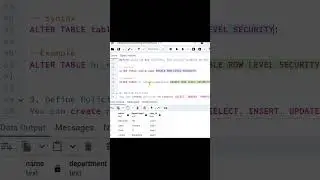 How To Enable Row Level Security In PostgreSQL || Best PostgreSQL Tutorial Shorts
