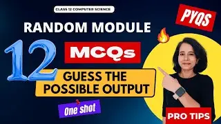 random Module in Python | OUTPUT-BASED Questions | CBSE Class 12 Computer Science 🎯