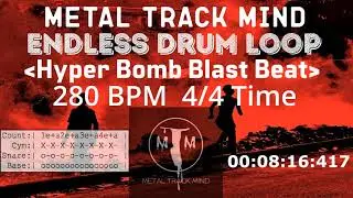 Endless Hyper Bomb Blast Beat Drum Loop 4/4 Time 280 BPM