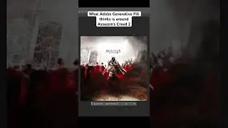 Photoshop Ai completes: Assassin's Creed 2 Cover Art [Generative Fill]