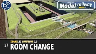 #7 Model Railway - Trainz 22 - Surveyor 2.0 - First Room Change. Can you see the difference?