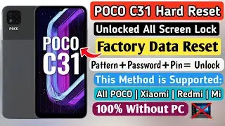 Poco C31 Hard Reset | All Xiaomi Screen Unlock | Without PC