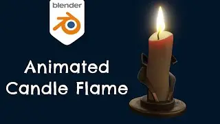 How to make animated candle flame | Blender 4.1 Tutorial
