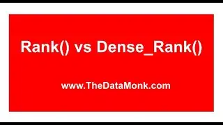 Rank() vs Dense_Rank() in SQL | Part 8 | Data Science Interview Questions | The Data Monk