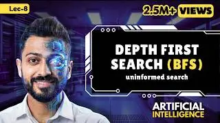 Depth First Search (DFS) with example | Uninformed Search | Artificial Intelligence