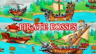 Catapult Defend Castle From Pirates: All Boss Rush (Level 10-100) || Special weapons and abilities