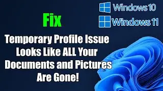 Fix Windows 11/10 Temporary Profile Issue Looks Like ALL Your Documents and Pictures Are Gone!