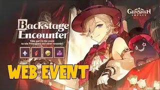 Genshin Impact Lyney web event Backstage Encounter FREE PRIMOGEM