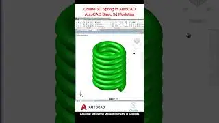 Create 3D Spring in AutoCAD | AutoCAD Basic 3D Modeling 
