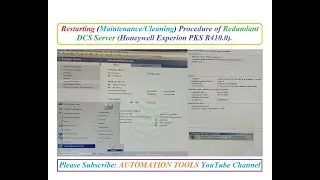 Restarting (Maintenance/Clean) Procedure of Redundant DCS Server (Honeywell Experion PKS R410.0).