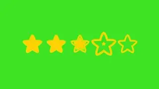 Five Star Green Screen Video 4K - Star animation