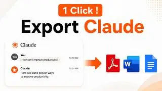 How to Export Claude Conversations | 1 Click!