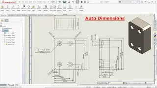 How to Apply Auto Dimensions in SolidWorks Drawing