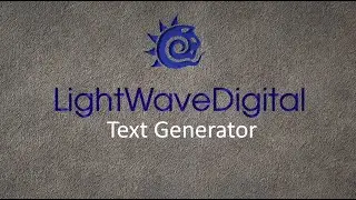 Lightwave 3D Text Generator