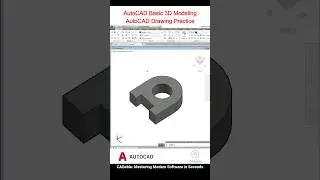 AutoCAD Basic 3D Modeling | AutoCAD Drawing Practice 