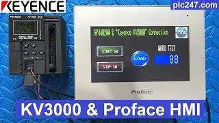 Keyence KV3000 & Proface HMI "RS232 Connection" Tutorial
